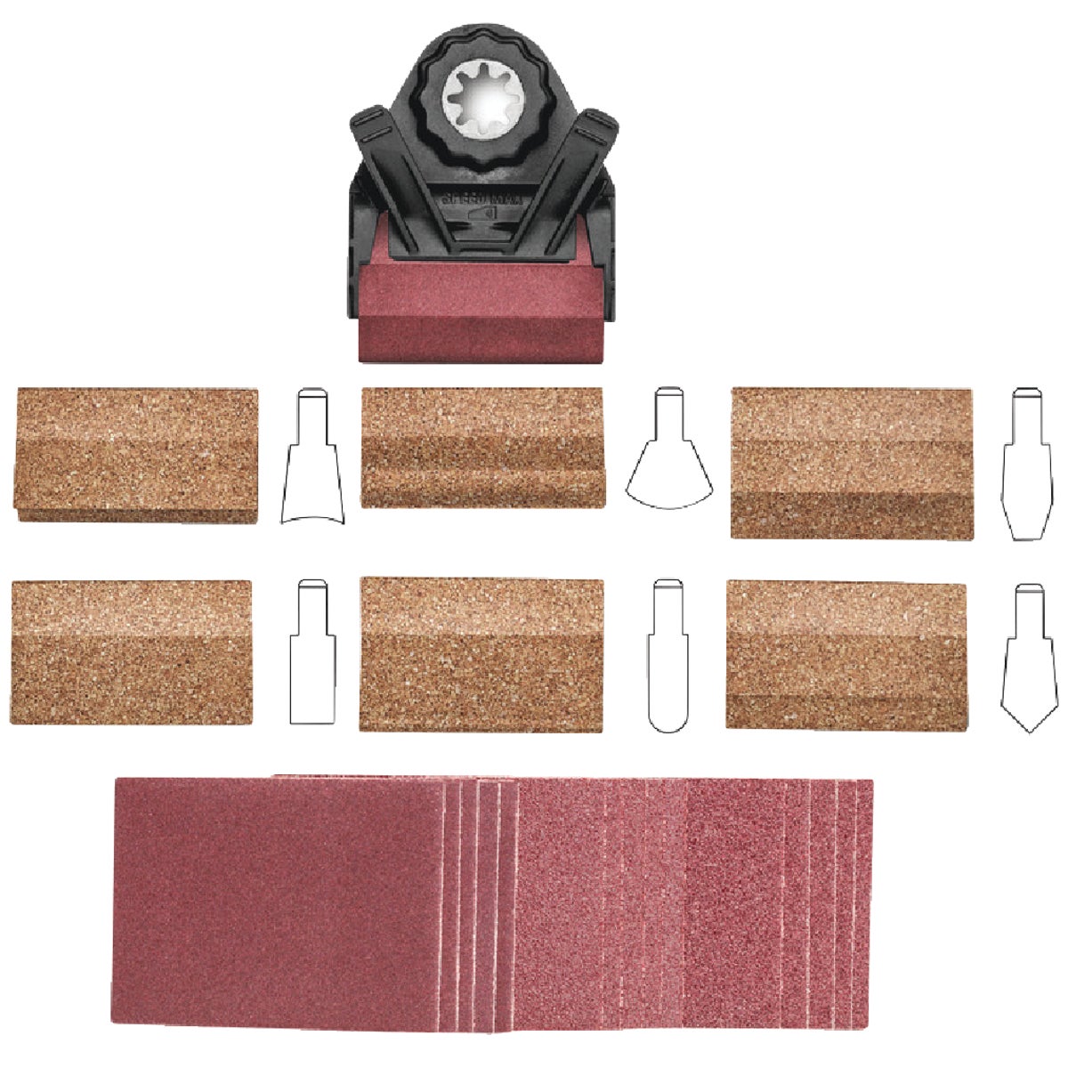 Fein Starlock 22-Piece Multimaster Profile Sanding Kit