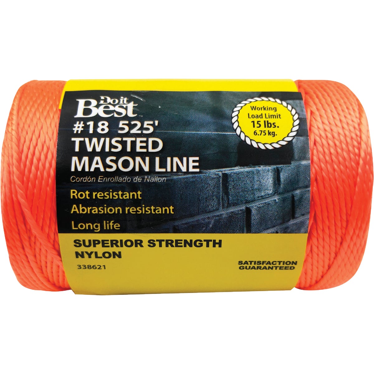Do it 525 Ft. Fluorescent Orange Twisted Nylon Mason Line