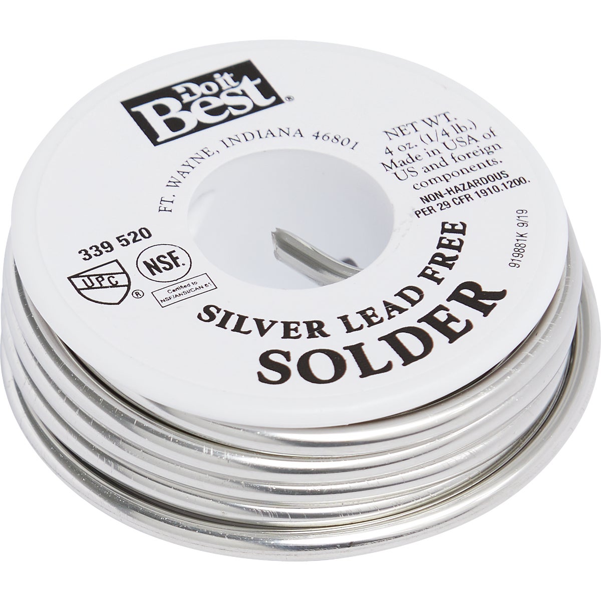 Do it Best 1/4 lb Solid 96% Tin, 4% Silver Solder