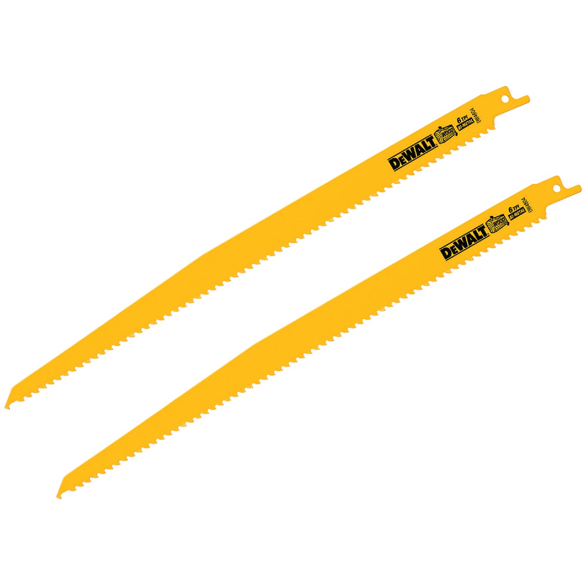 DeWalt 12 In. 6 TPI Wood Reciprocating Saw Blade (2-Pack)