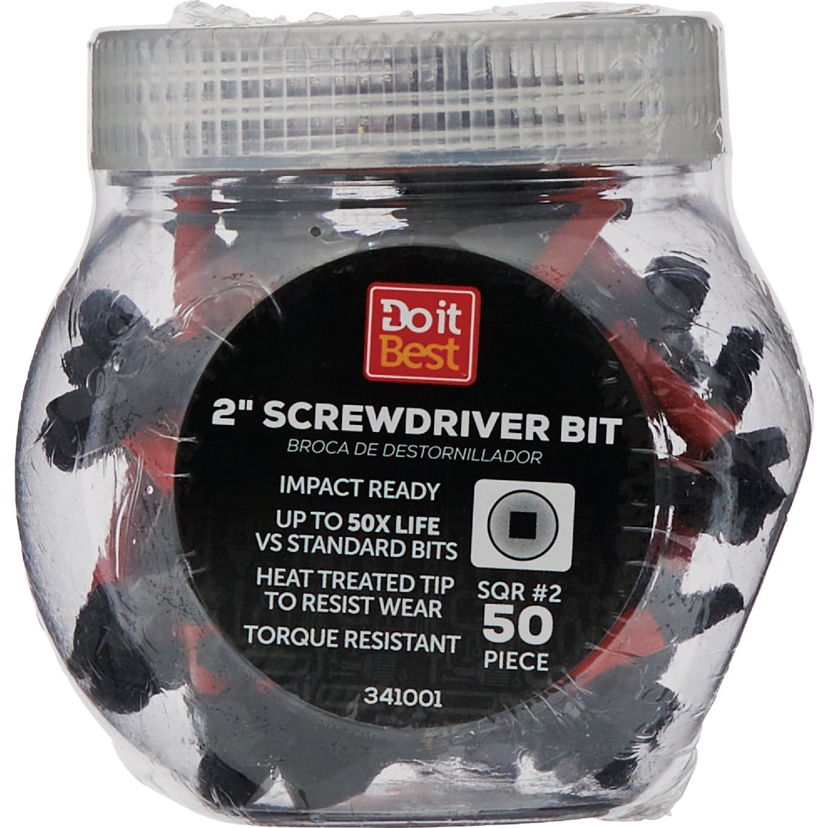 Do it Best 2 In. Square #2 Impact Ready Screwdriver Bit (50-Pack)