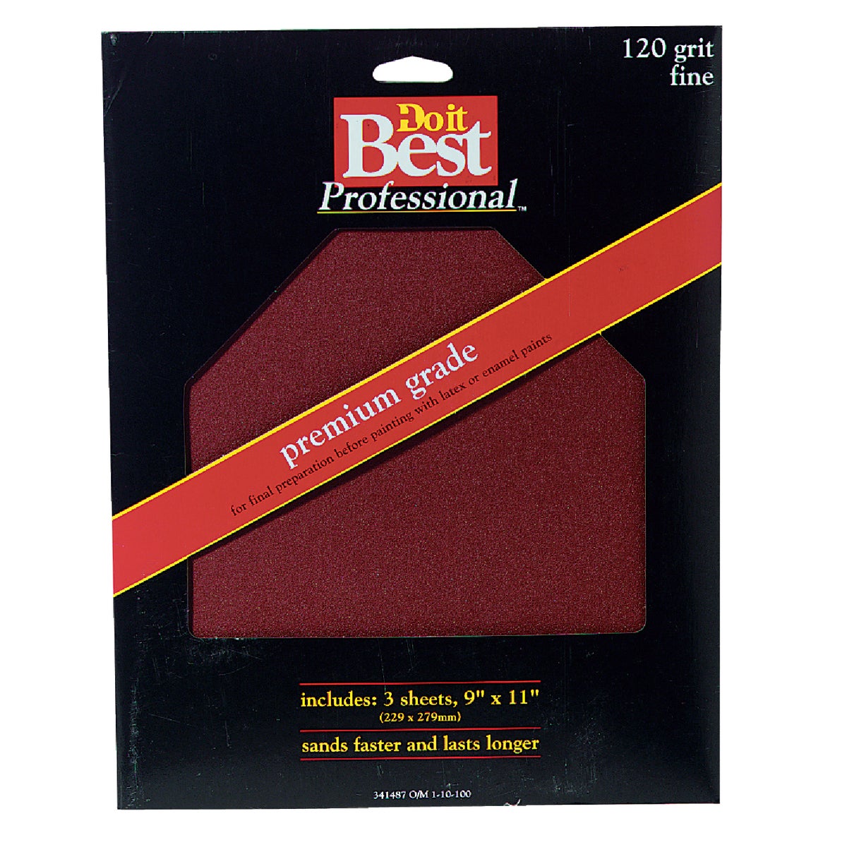 Do it Best Premium Plus 9 In. x 11 In. 120 Grit Fine Sandpaper (3-Pack)