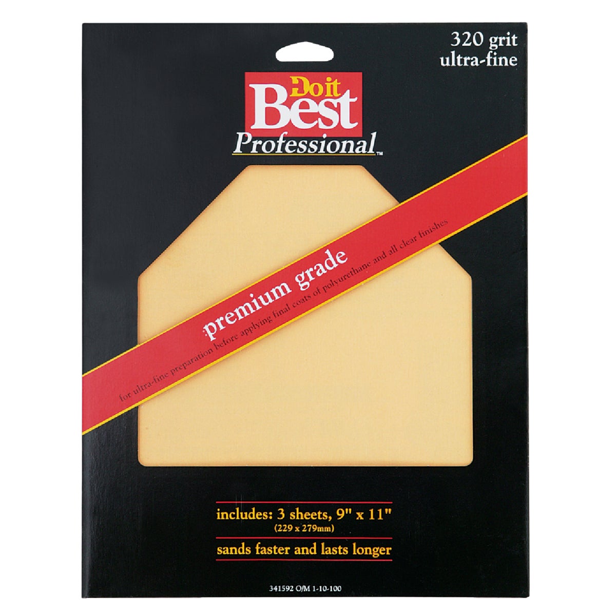 Do it Best Premium Plus 9 In. x 11 In. 320 Grit Ultra Fine Sandpaper (3-Pack)