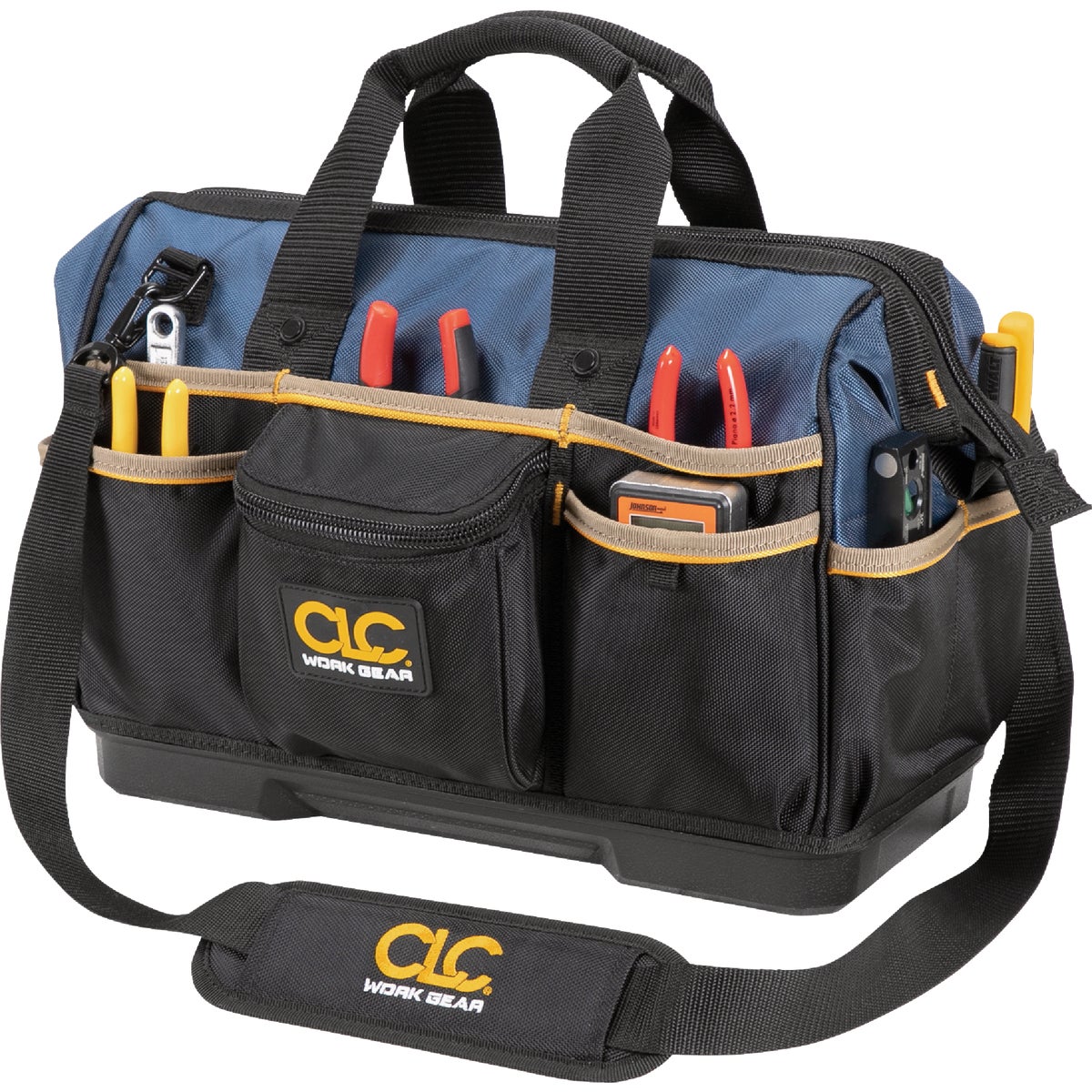 CLC 23-Pocket 16 In. Molded Base Open-Top Tool Bag