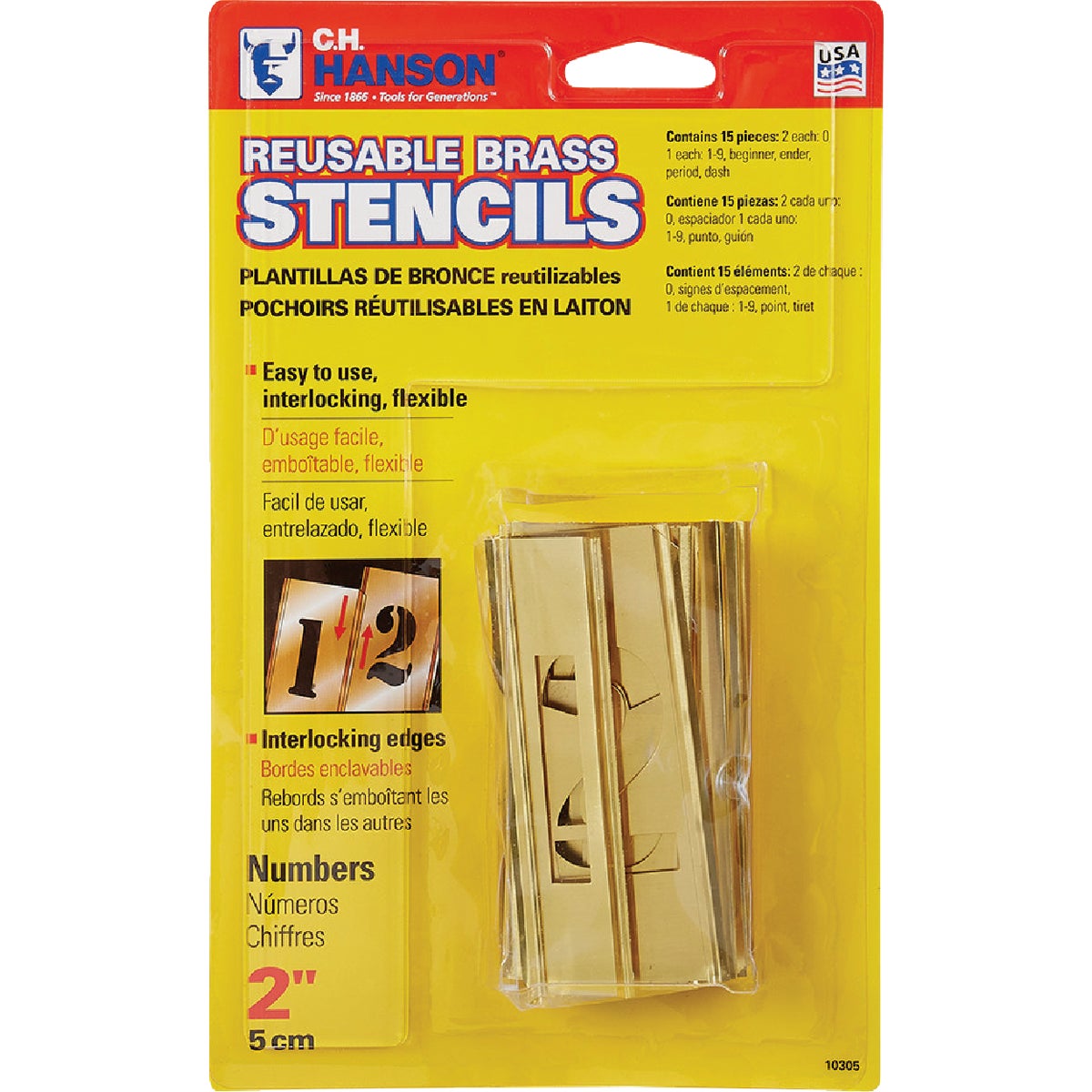 BRASS STENCILS-2″ NUMBER