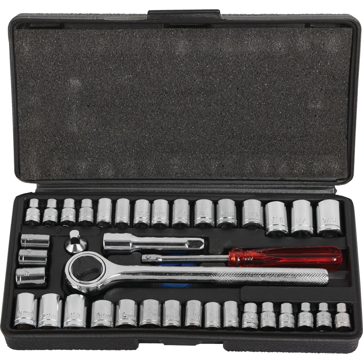 Do it Standard/Metric 1/4 In. and 3/8 In. Drive Combination Ratchet & Socket Set (40-Piece)