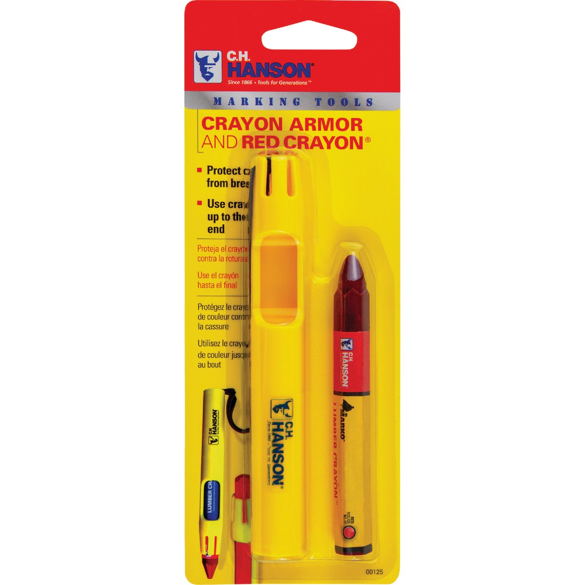 CH Hanson Lumber Crayon Holder and Crayon