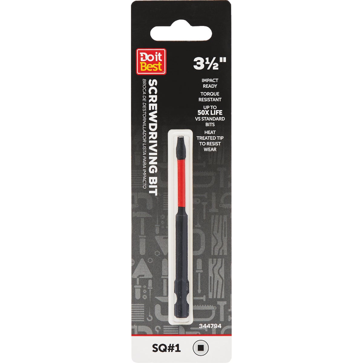 Do it Best 3.5 In. Square #1 Impact Ready Screwdriver Bit