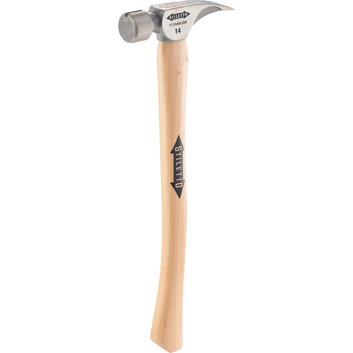 Stiletto 14 Oz. Milled-Face Framing Hammer with Curved Hickory Handle