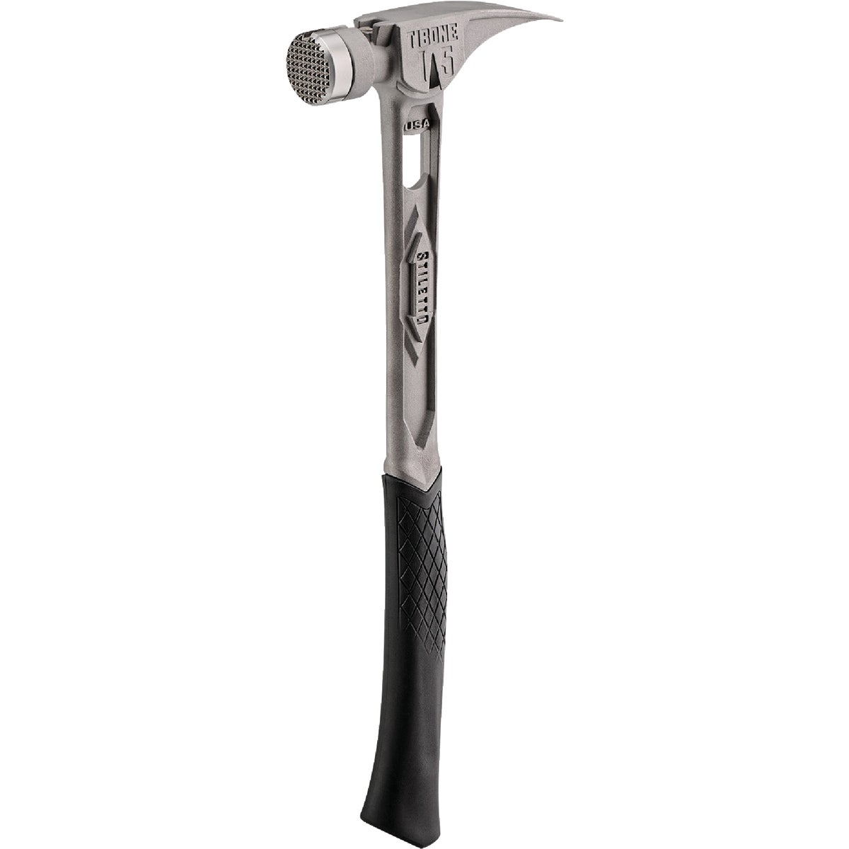Stiletto TiBone III 15 Oz. Milled-Face Framing Hammer with Curved Titanium Handle