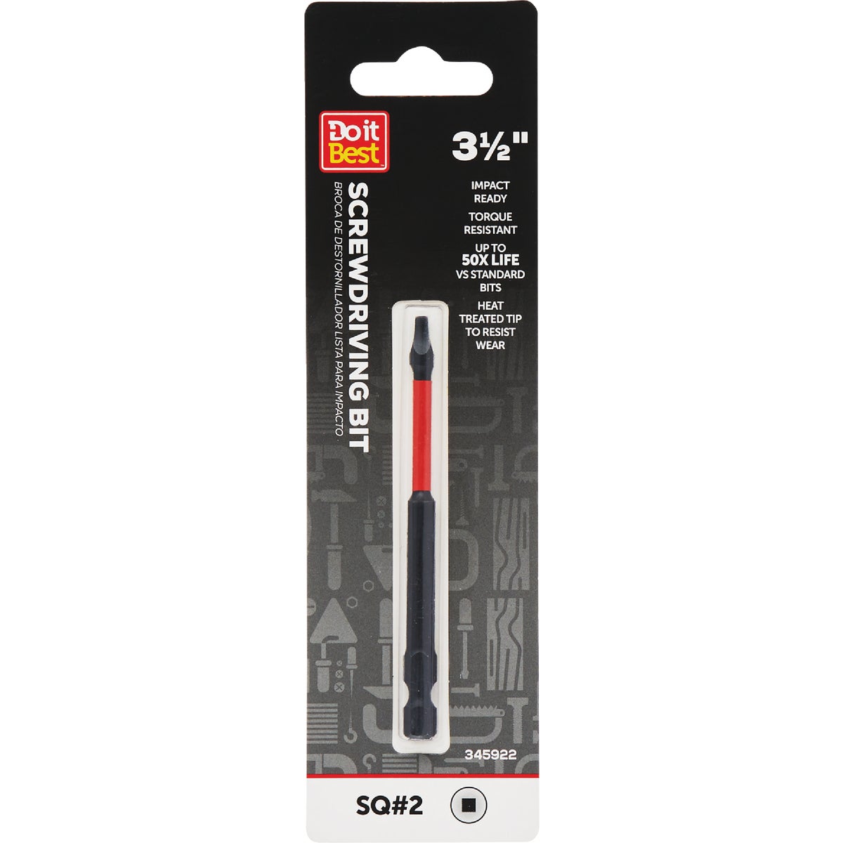 Do it Best 3.5 In. Square #2 Impact Ready Screwdriver Bit