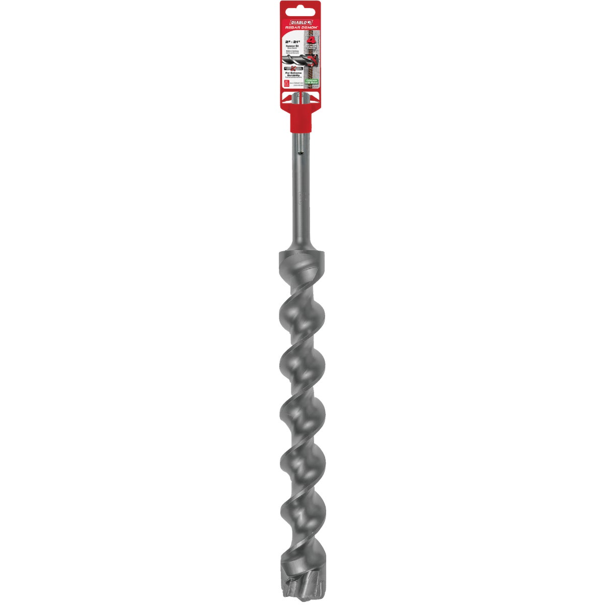 Diablo Rebar Demon 2 In. x 21 In. SDS-Max Carbide-Tipped Rotary Hammer Drill Bit