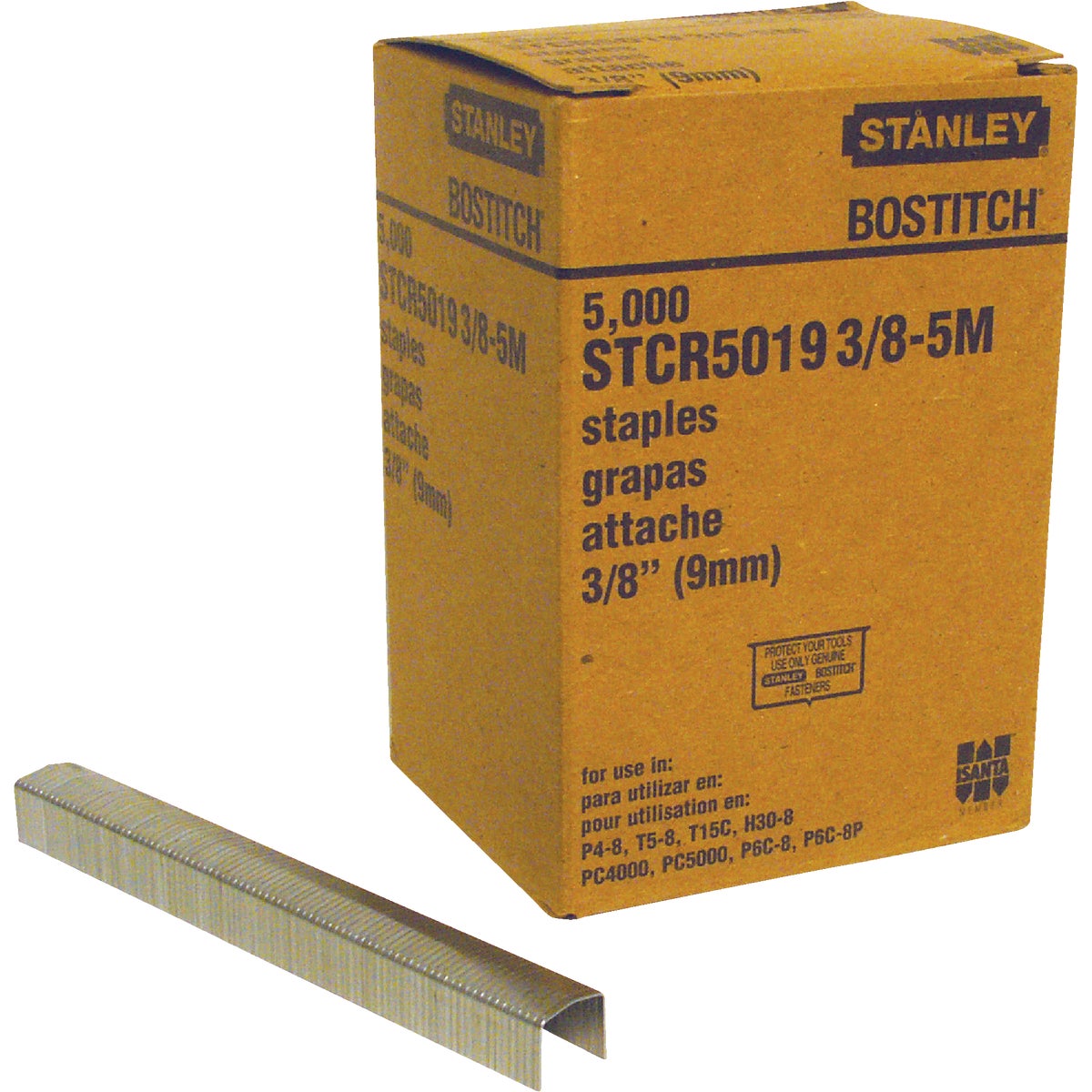Bostitch Powercrown Hammer Tacker Staple, 3/8 In. (5000-Pack)