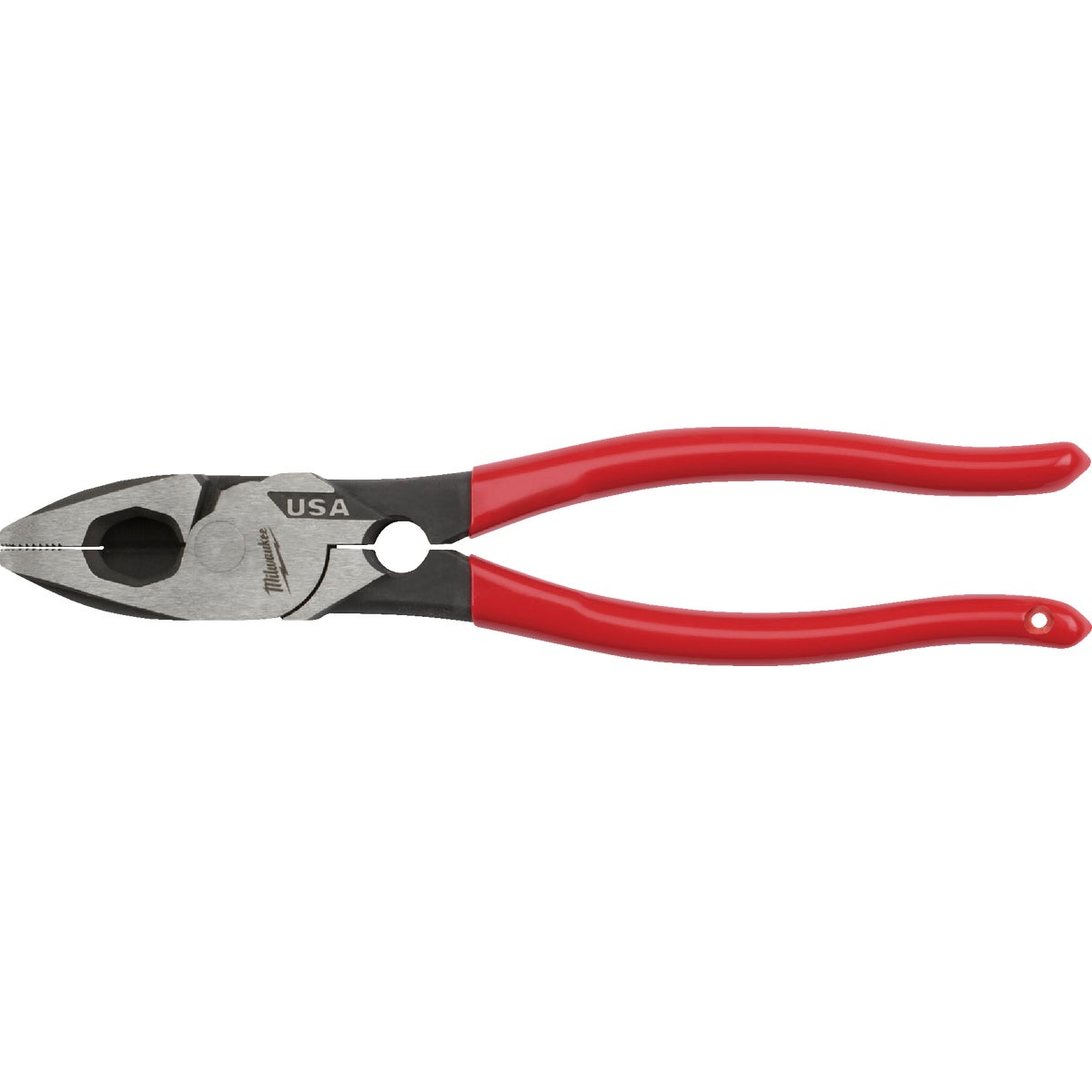 Milwaukee 9 In. Dipped Grip Linesman Pliers with Thread Cleaner