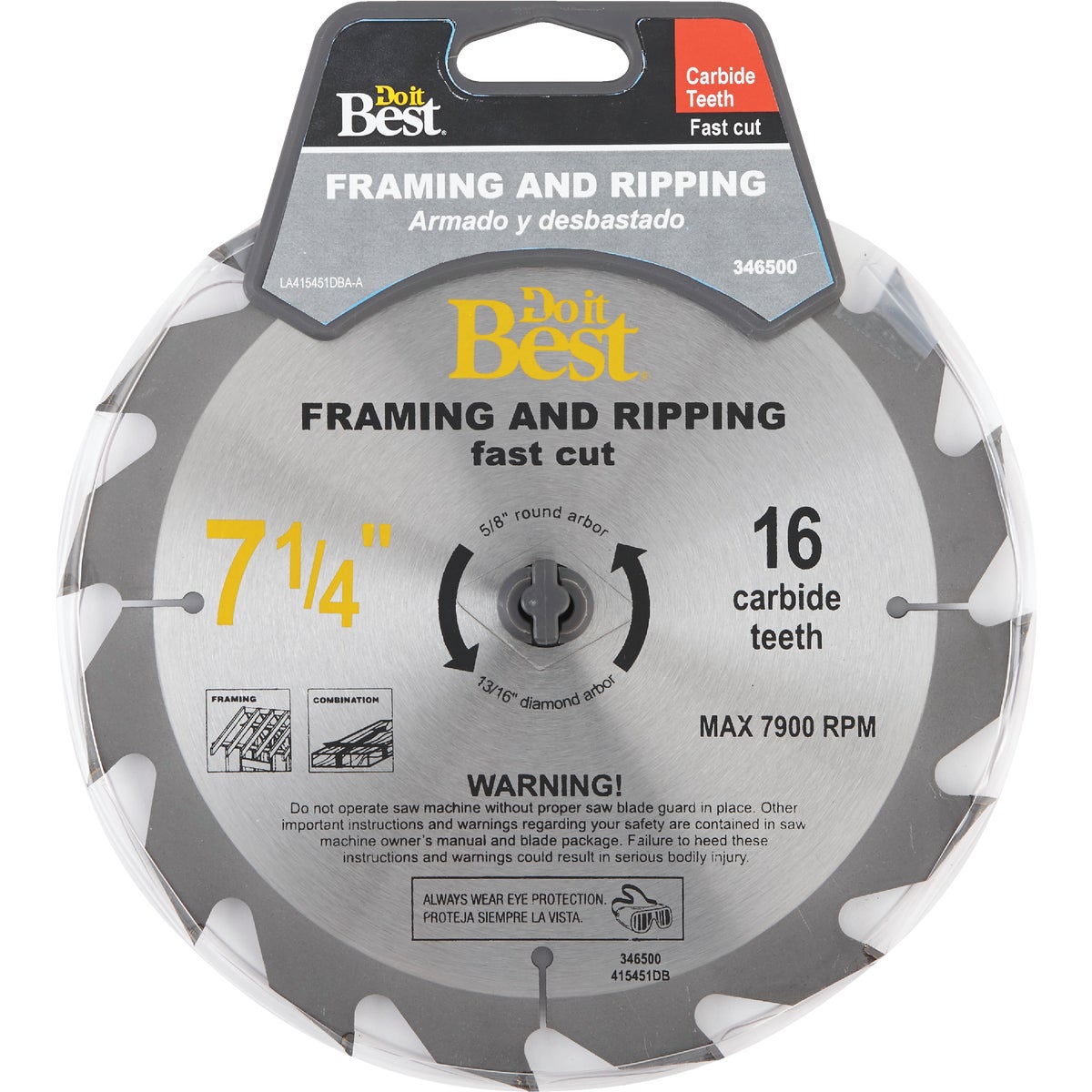 7-1/4 16T CARB SAW BLADE
