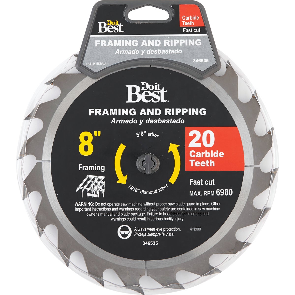 8″ 20TPI CARB SAW BLADE