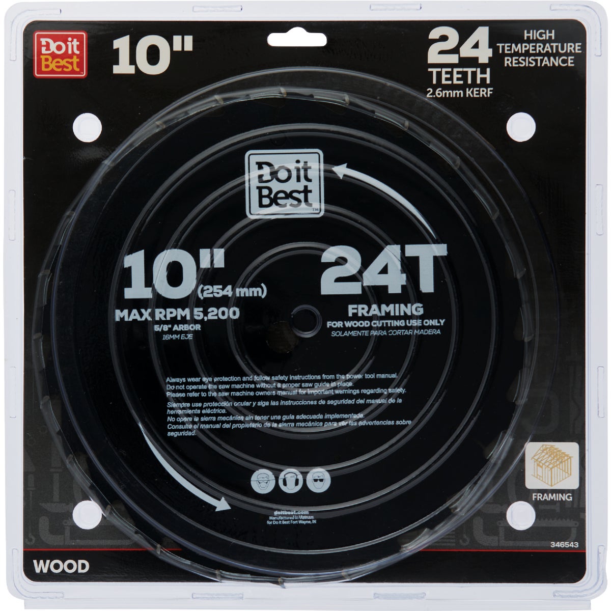 Do it Best 10 In. 28-Tooth Framing & Ripping Circular Saw Blade