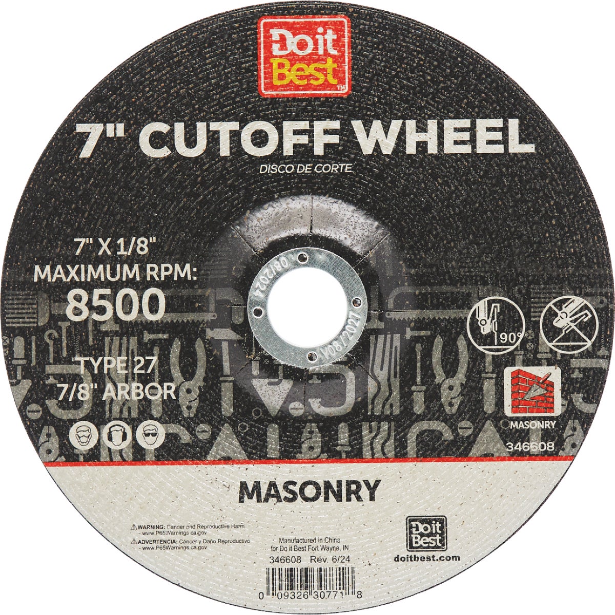 7″ MASONRY CUTOFF WHEEL