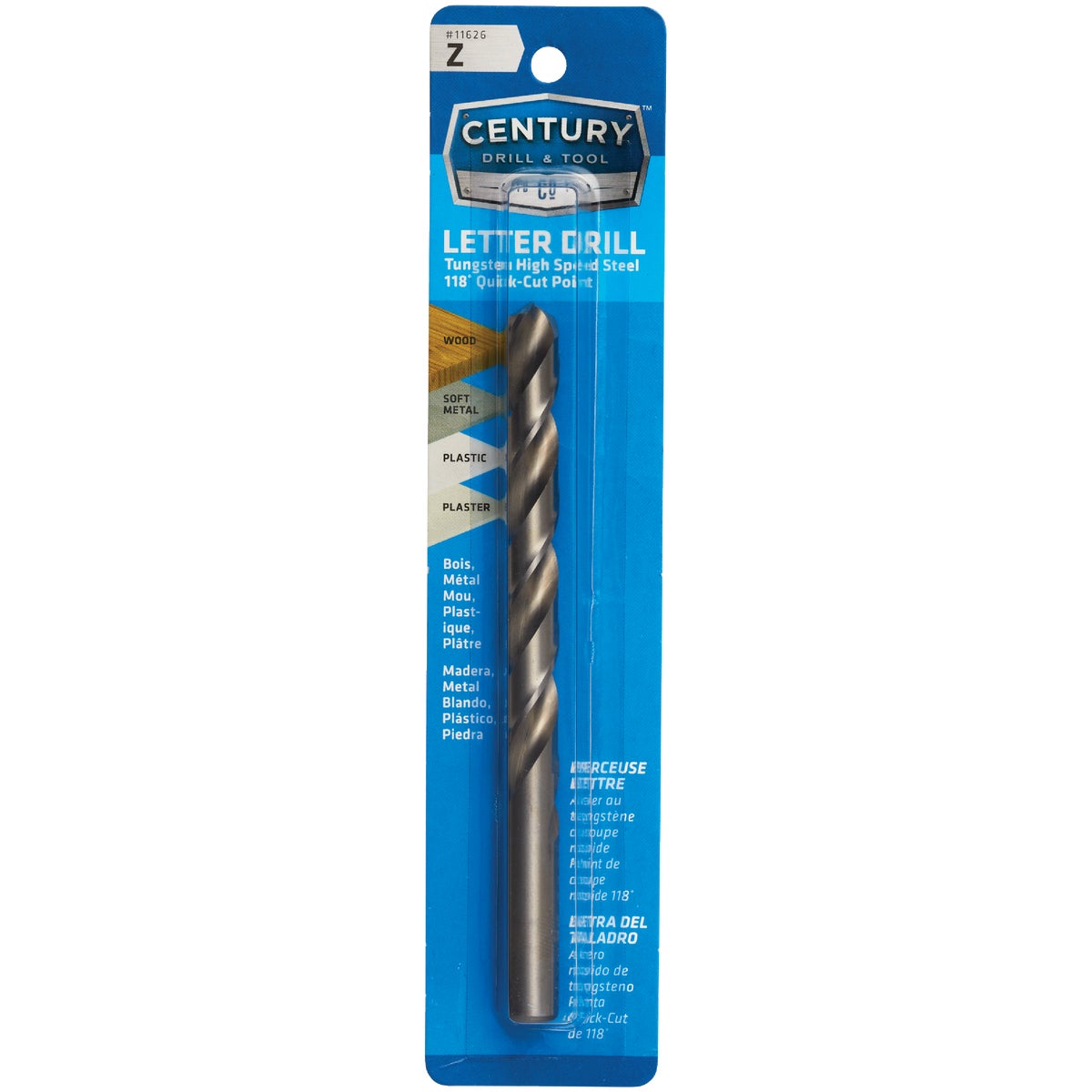 Century Drill & Tool Letter Z Tungsten High Speed Steel Quick-Cut Point Drill Bit