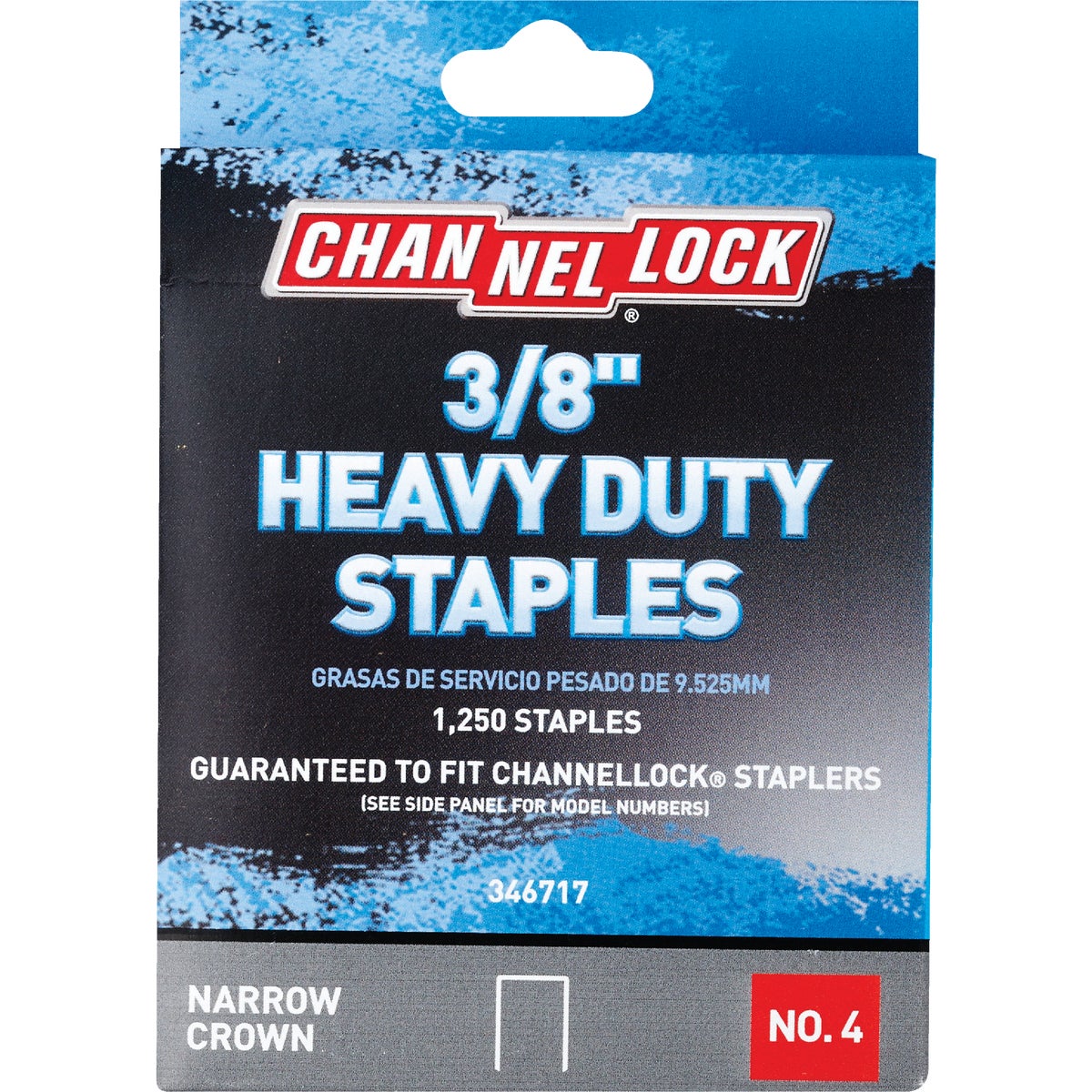 Channellock No. 4 Heavy-Duty Narrow Crown Staple, 3/8 In. (1250-Pack)