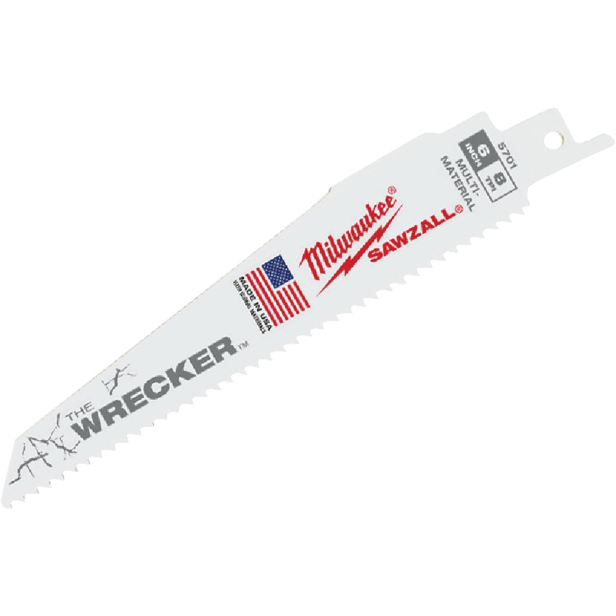 Milwaukee SAWZALL The WRECKER 6 In. 7/11 TPI Multi-Material Demolition Reciprocating Saw Blade (100-Pack)