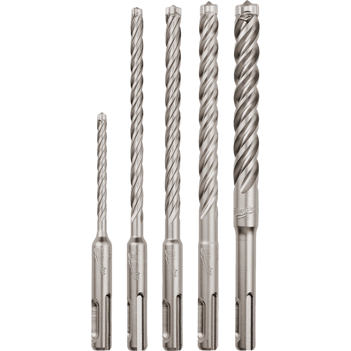 Milwaukee MX4 SDS-PLUS 4-Cutter Rotary Hammer Drill Bit Set (5-Piece)