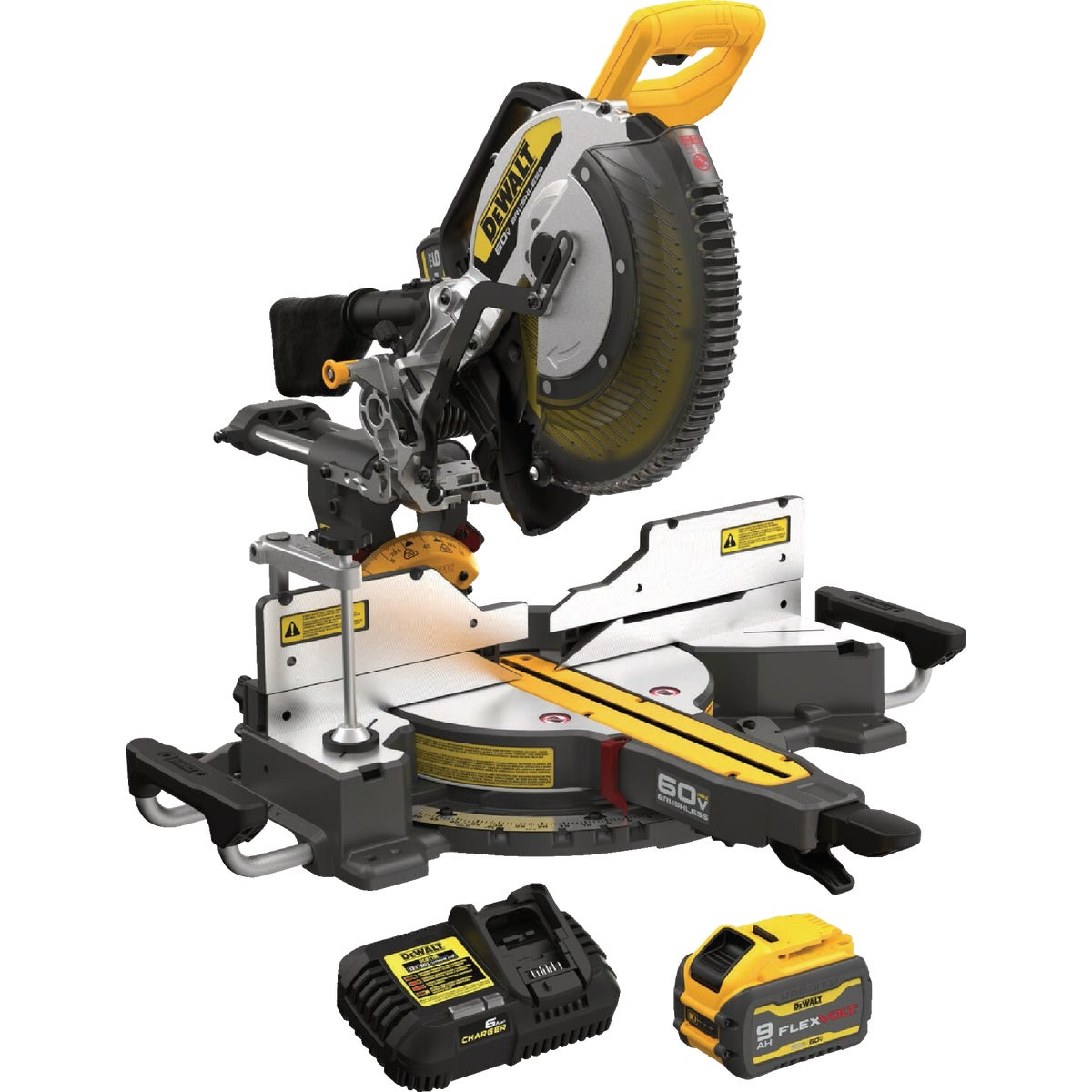 DEWALT 60-Volt MAX Lithium-Ion Brushless 12 In. Dual-Bevel Sliding Compound Cordless Miter Saw Kit