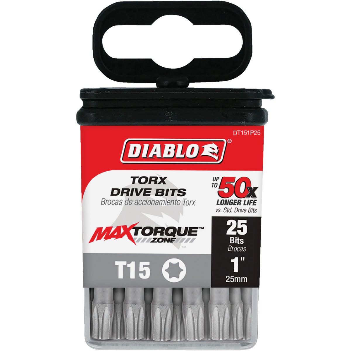 Diablo T15 TORX 1 In. Insert Impact Screwdriver Bit (25-Pack)