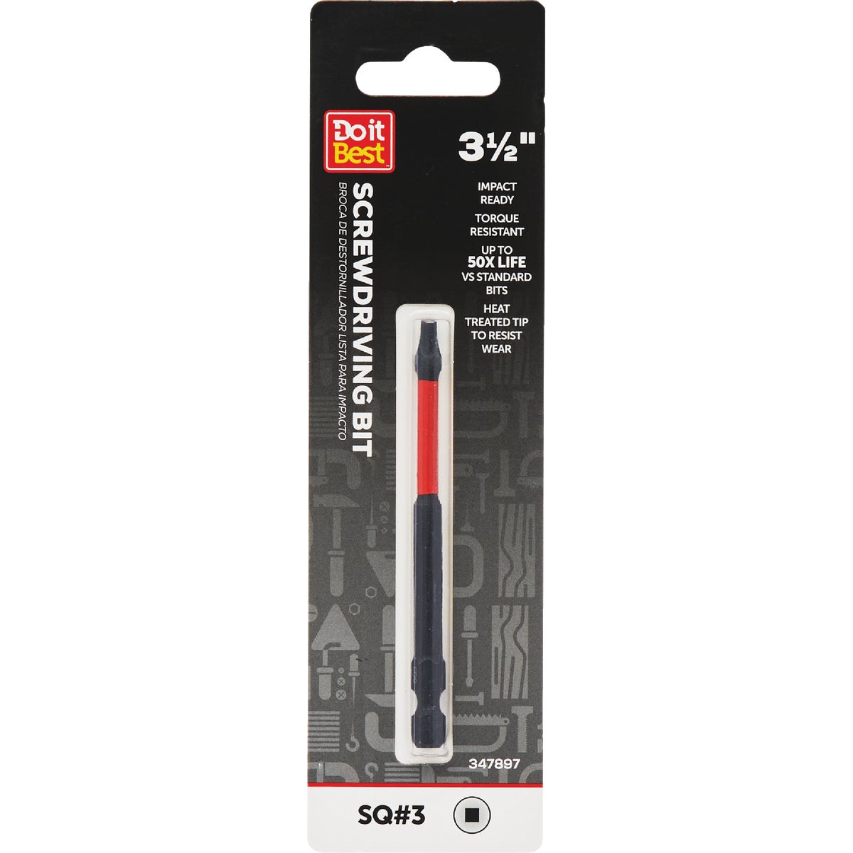 Do it Best 3.5 In. Square #3 Impact Ready Screwdriver Bit