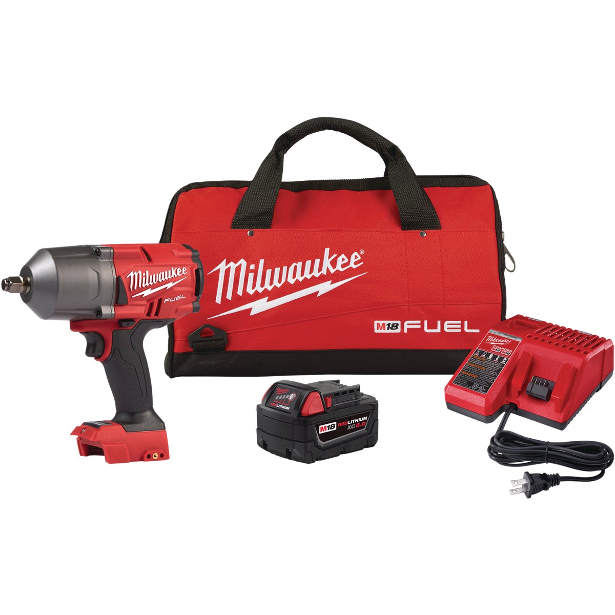 Milwaukee M18 FUEL 18 Volt Lithium-Ion Brushless 1/2 In. High Torque Cordless Impact Wrench w/Friction Ring Kit