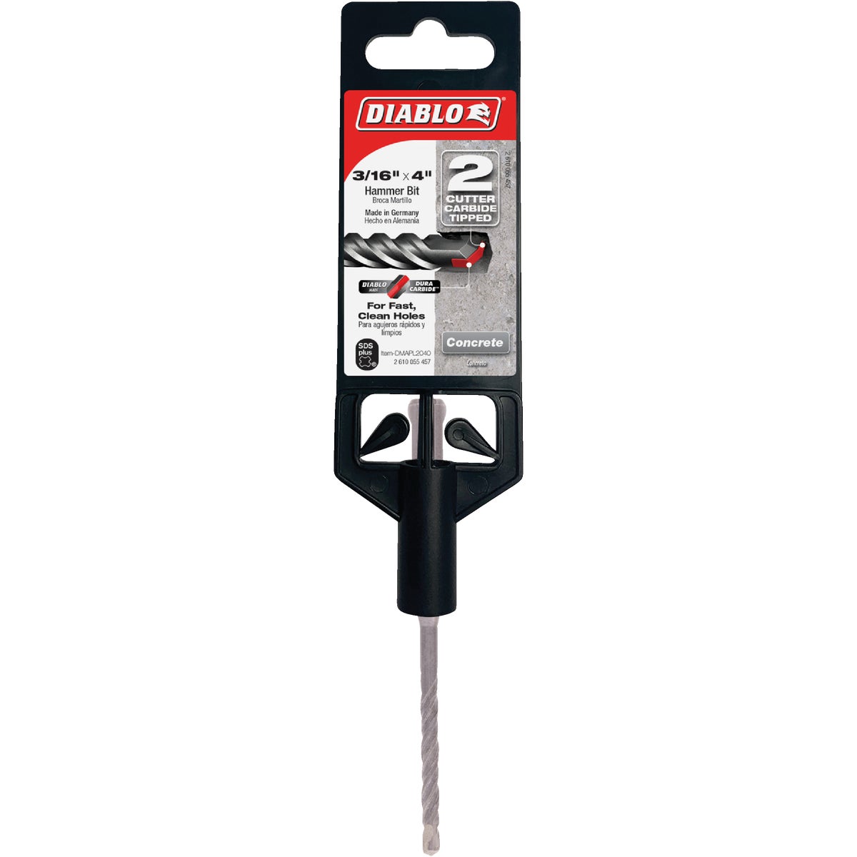Diablo SDS-Plus 3/16 In. x 4 In. Carbide-Tipped Rotary Hammer Drill Bit
