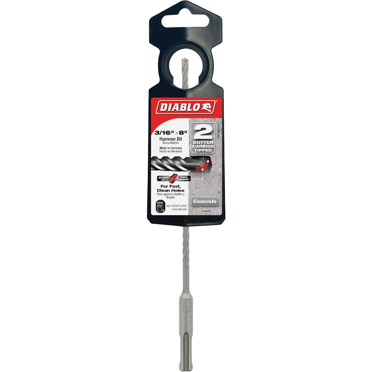Diablo SDS-Plus 3/16 In. x 8 In. Carbide-Tipped Rotary Hammer Drill Bit