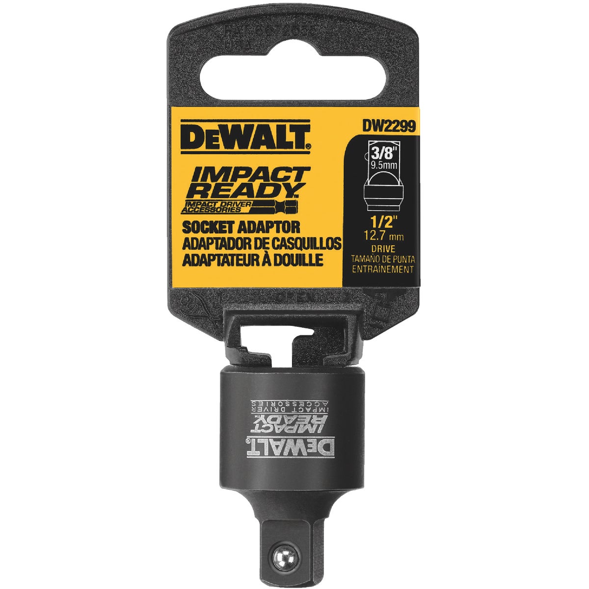 DEWALT Impact Ready 1/2 In. F x 3/8 In. M Socket Adapter