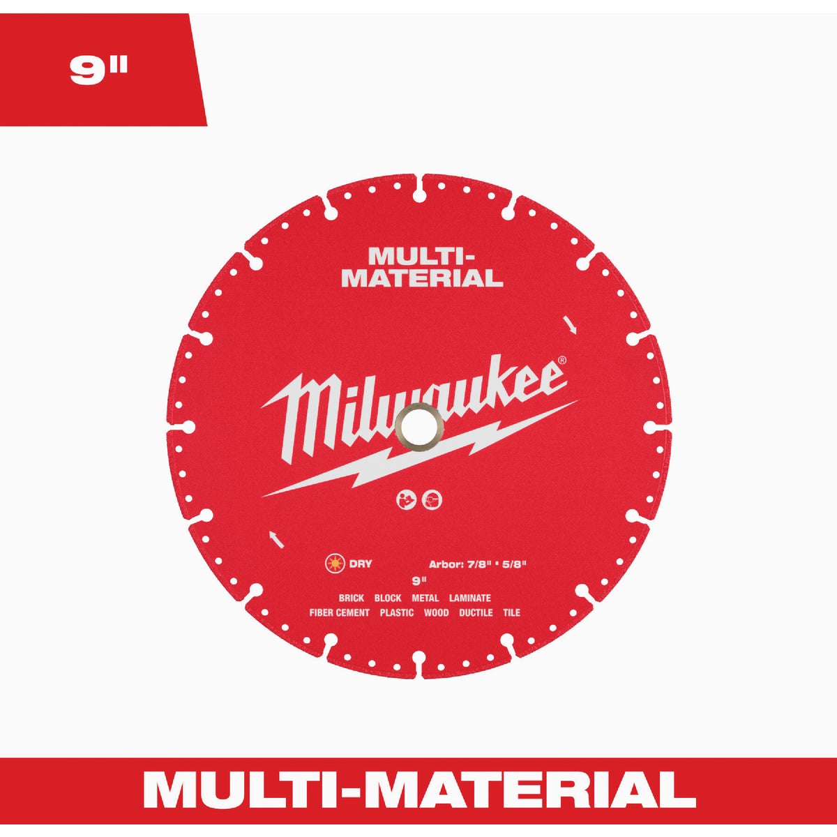 Milwaukee 9 In. Multi-Material Dry Cut Diamond Blade