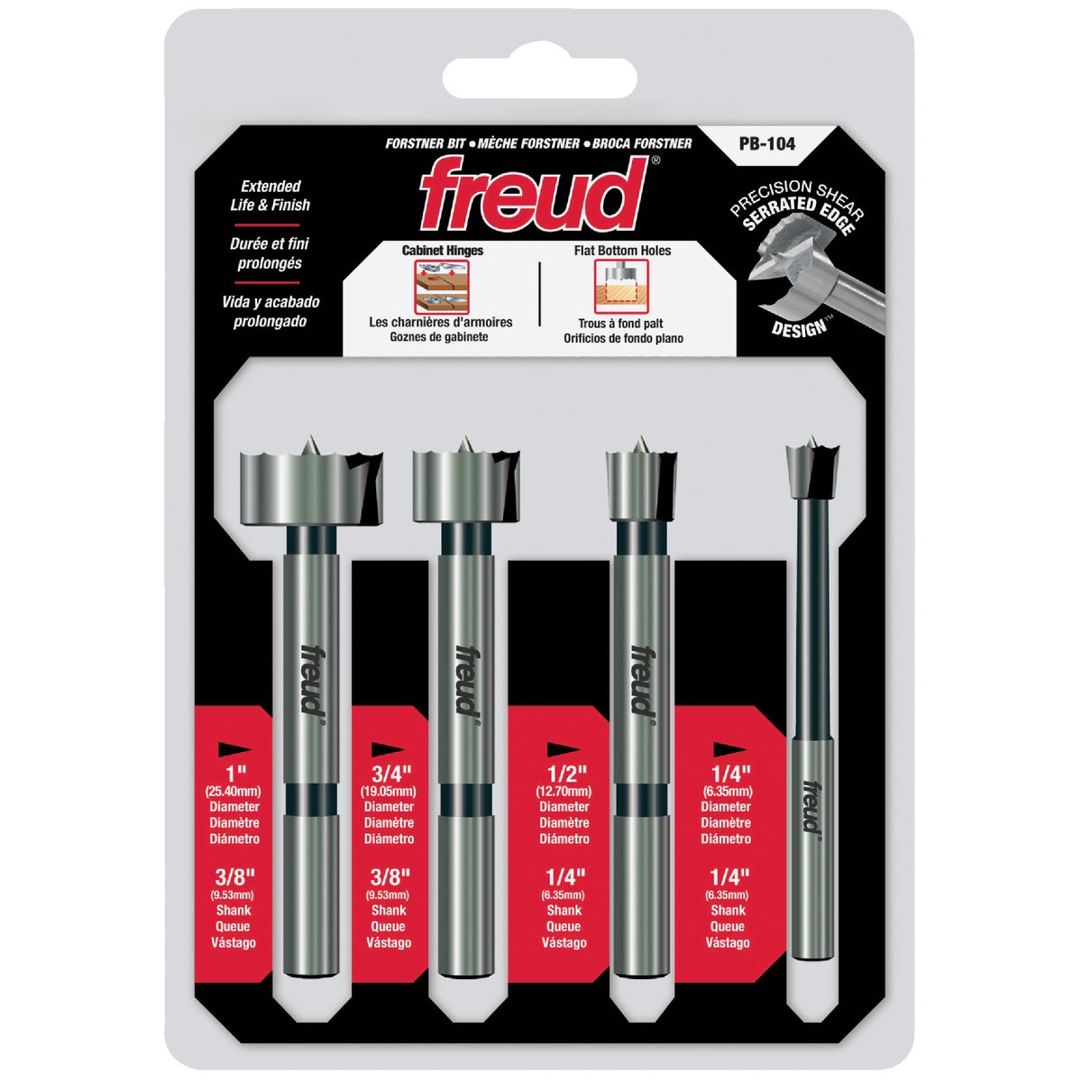 Freud Forstner Bit Set (4-Pieces)