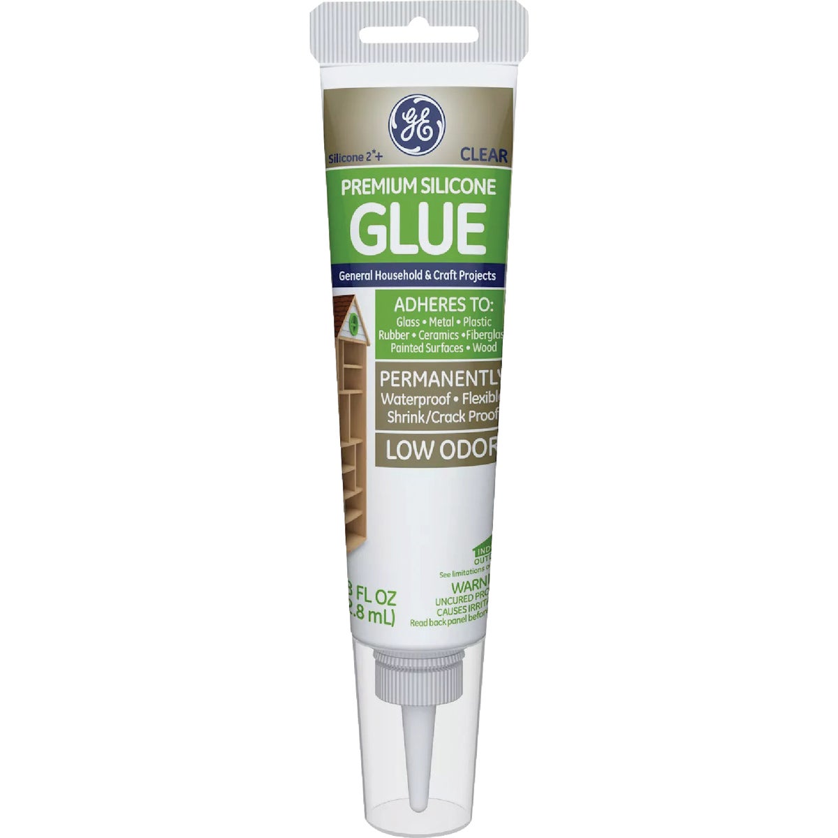 GE 2.8 Oz. Premium Silicone 2 Glue, Clear