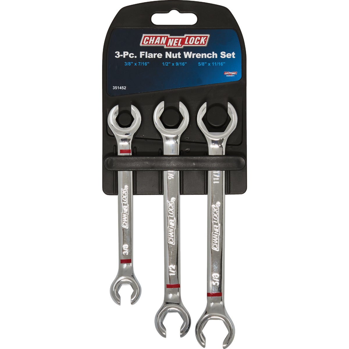 Channellock Standard 6-Point Flare Nut Wrench Set (3-Piece)