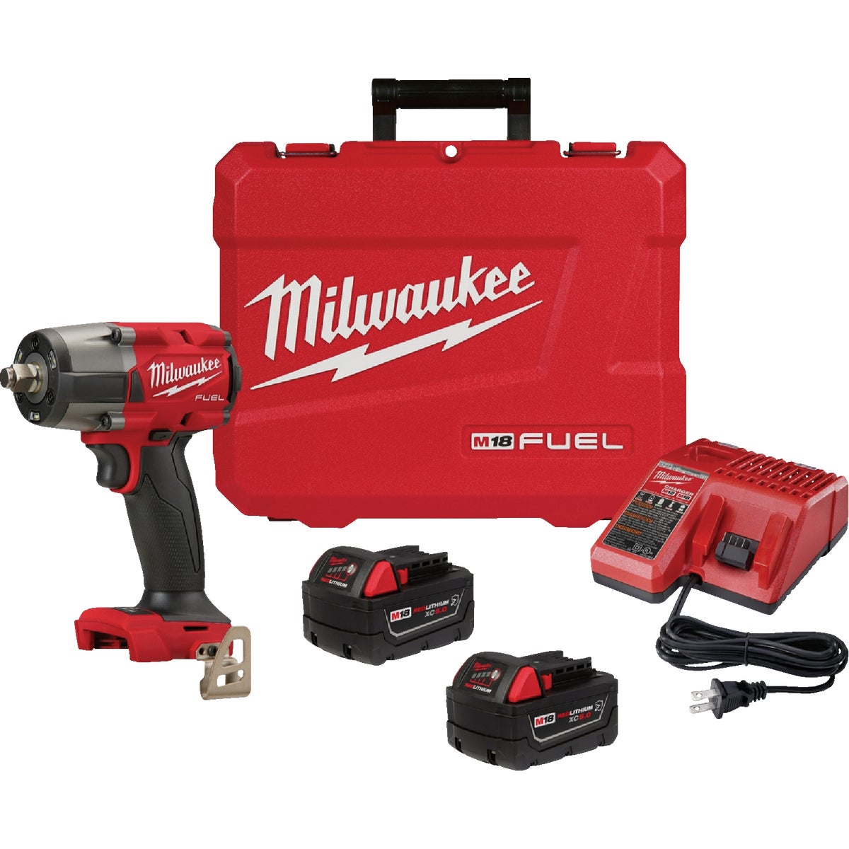 Milwaukee M18 FUEL 18 Volt Lithium-Ion 1/2 In. Mid-Torque Impact Wrench w/ Friction Ring Kit