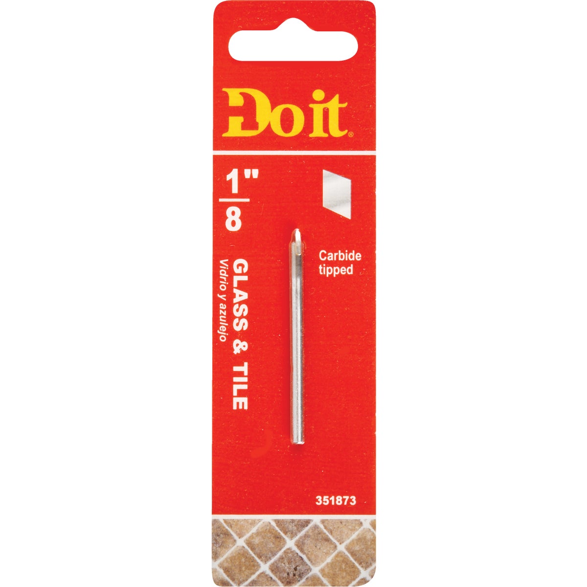 Do it 1/8 In. x 2-1/4 In. Carbide Glass & Tile Drill Bit
