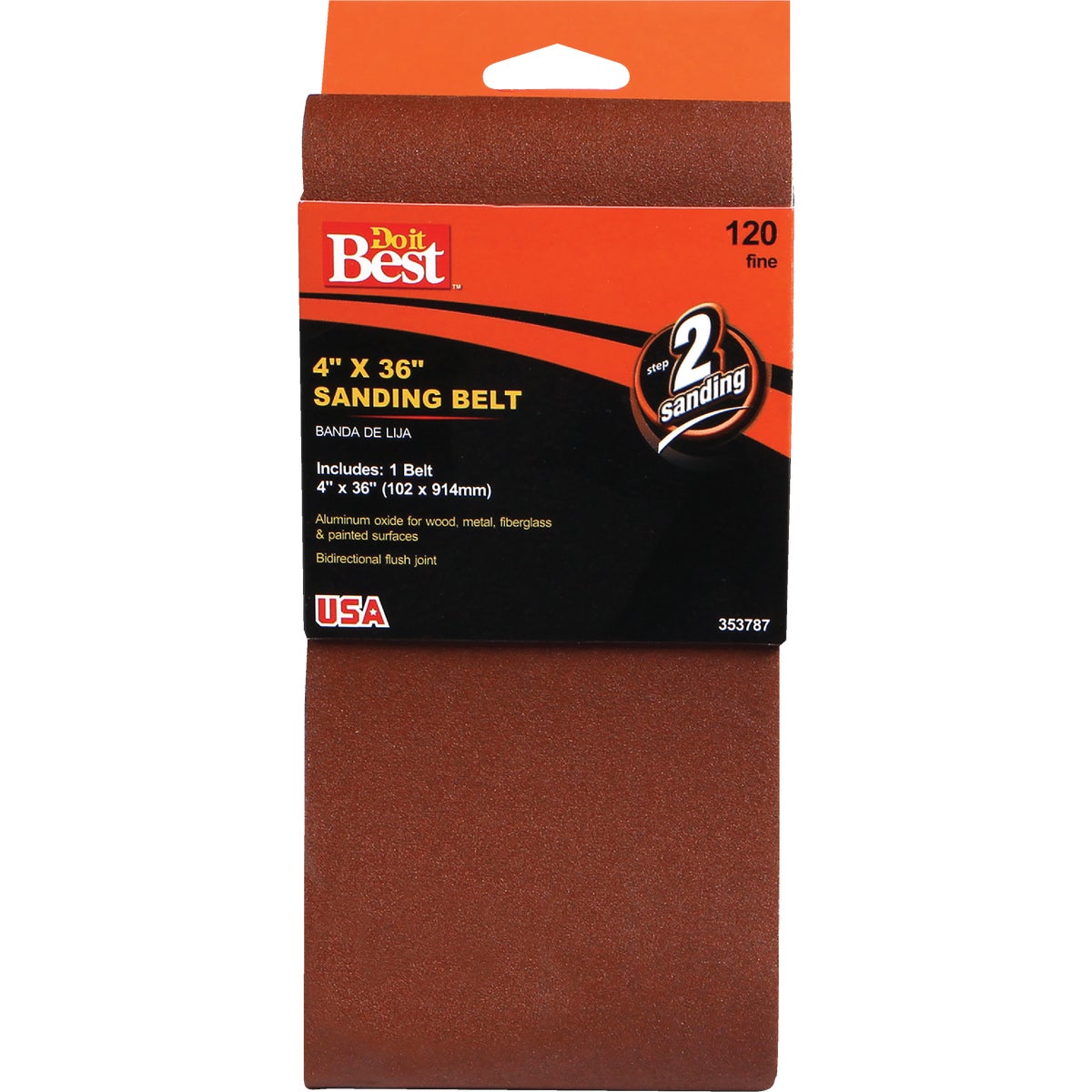 Do it Best 4 In. x 36 In. 120 Grit Heavy-Duty Sanding Belt