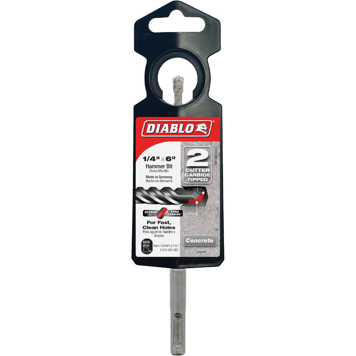 Diablo SDS-Plus 1/4 In. x 6 In. Carbide-Tipped Rotary Hammer Drill Bit