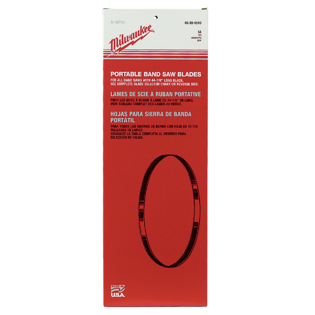 Milwaukee 44-7/8 In. x 1/2 In. 14 TPI Deep Cut Band Saw Blade