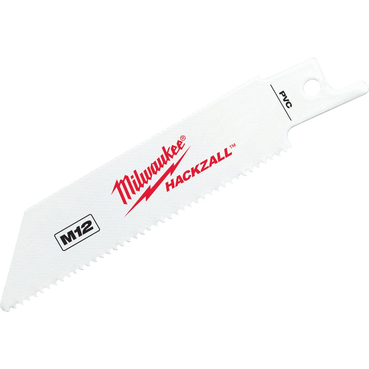 Milwaukee HACKZALL 4 In. 12 TPI PVC Mini Reciprocating Saw Blade (5-Pack)