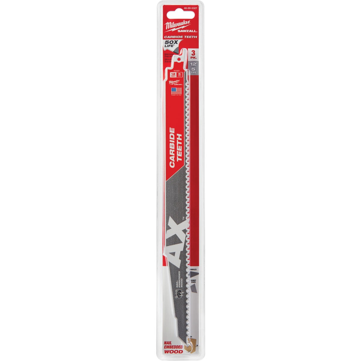 3PK 12″ 5TSAWZALL BLADE