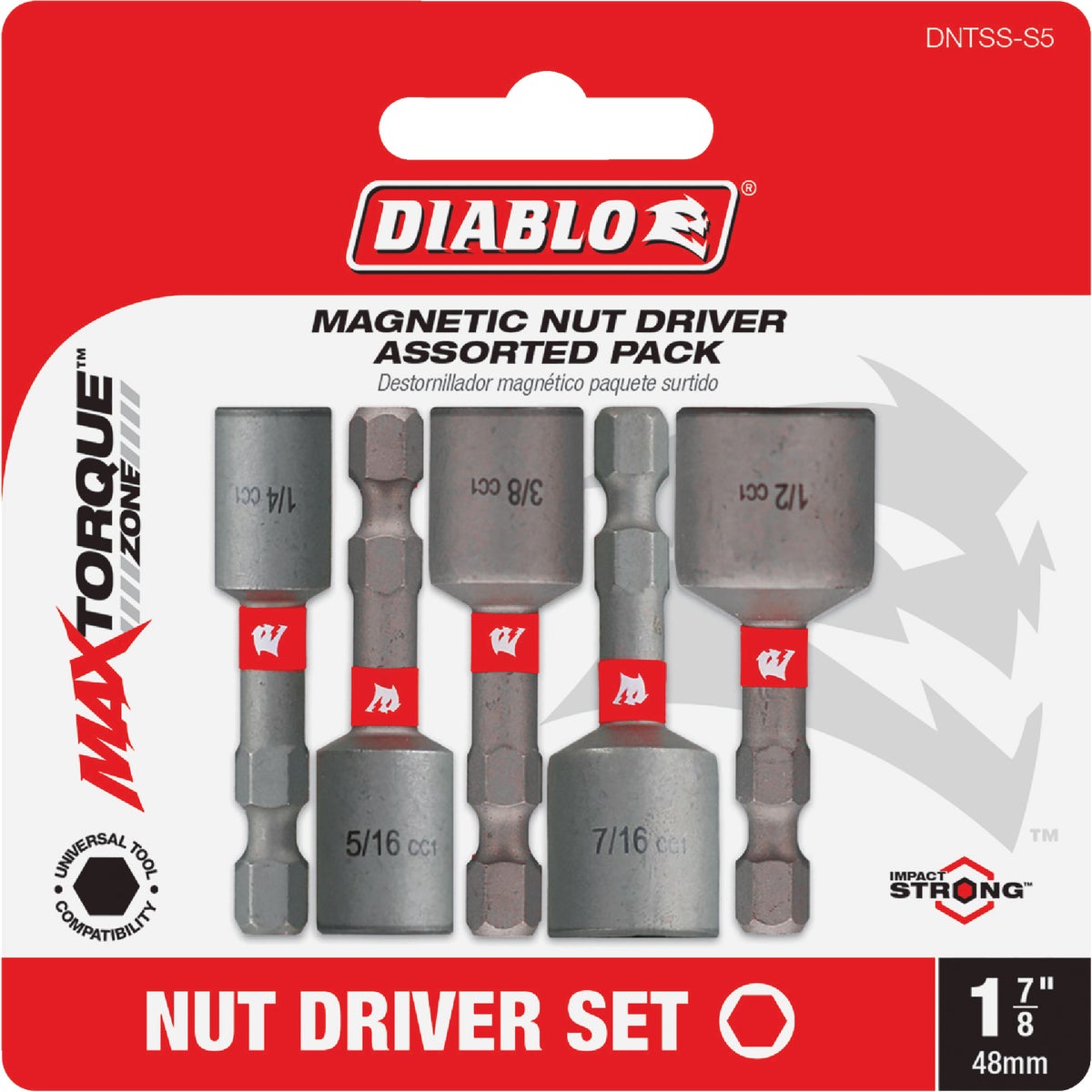 Diablo 1-7/8 In. Magnetic Nutdriver Set (5-Piece)