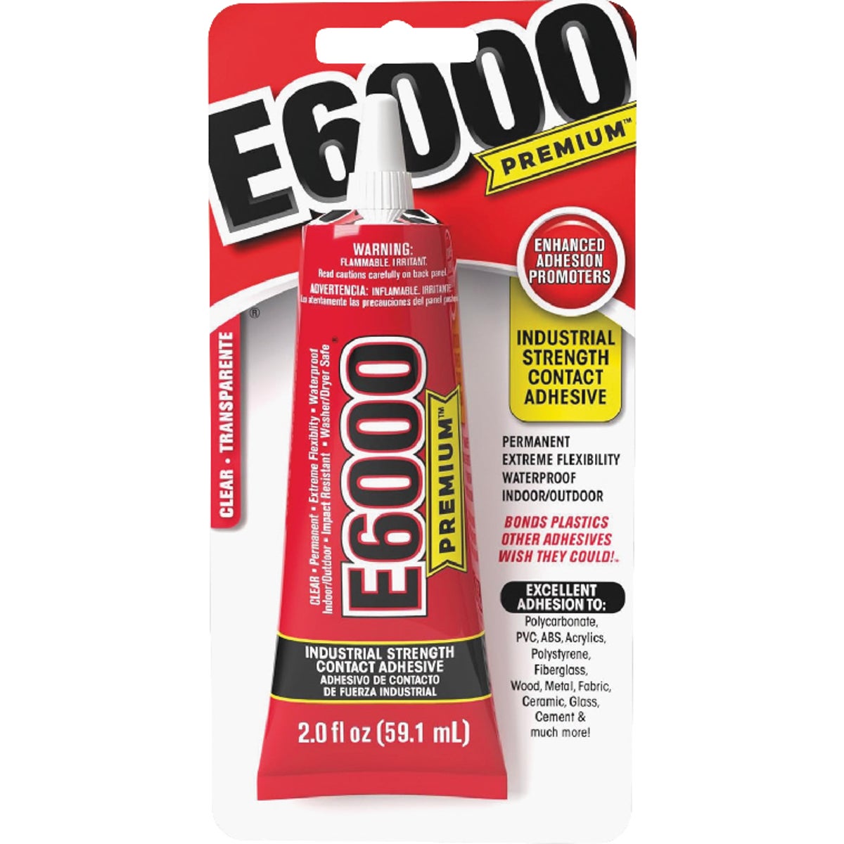 E6000 PREMIUM 2 Oz. Clear Adhesive with Nozzle Tip