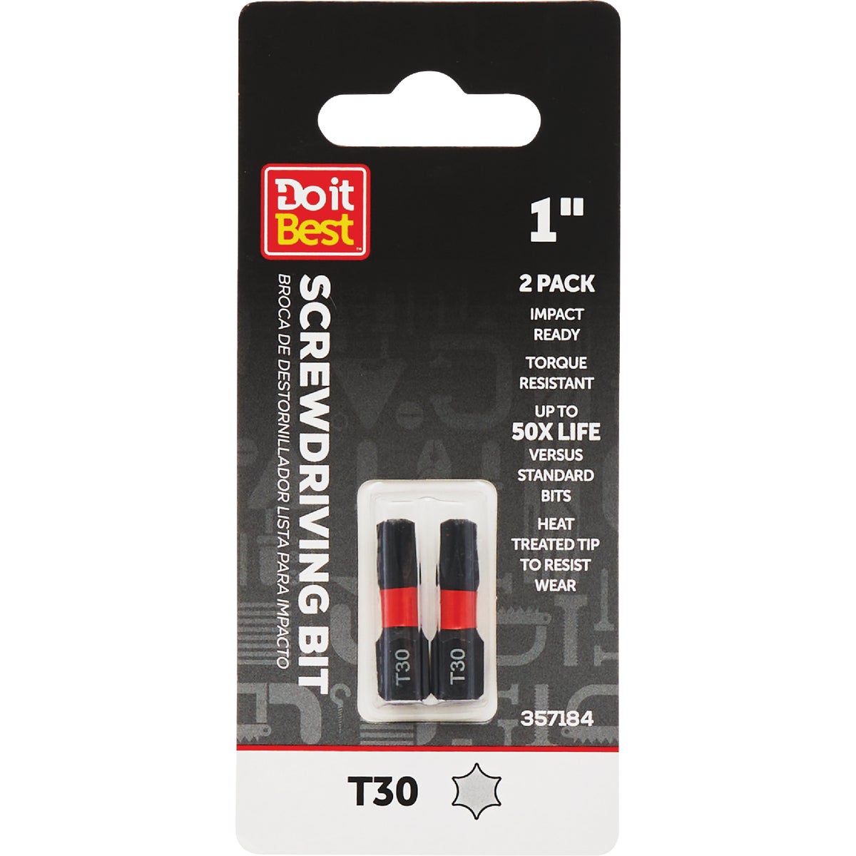 Do it Best 1 In. T30 Torx Impact Ready Screwdriver Bit (2-Pack)
