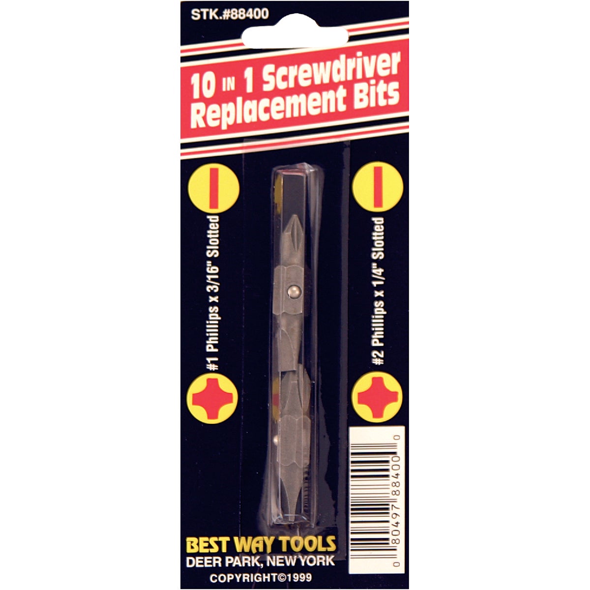Best Way Tools Phillips 10-in-1 Replacement Double End Screwdriver Bit