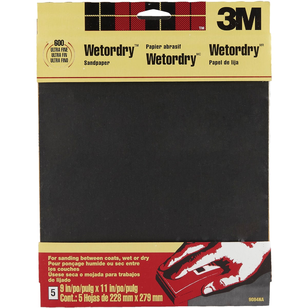 3M Wetordry 9 In. x 11 In. 600 Grit Ultra Fine Sandpaper (5-Pack)