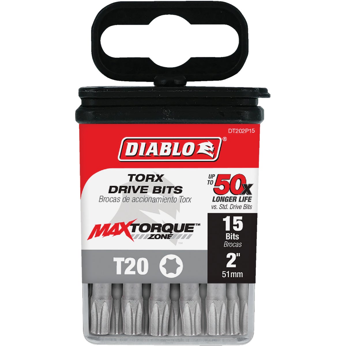 Diablo T20 TORX 2 In. Power Impact Screwdriver Bit (15-Pack)